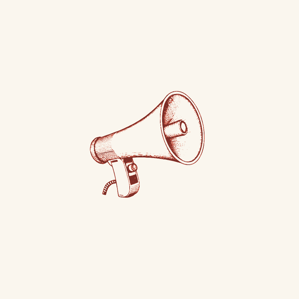Duotone editorial illustration of a marketing engine and acquisition funnel